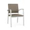 Lesro Newport Guest Chair Metal Frame, Silver, MD Farro Upholstery NP1101 - alternate 1
